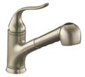 Coralais® single-control pullout spray kitchen sink faucet        