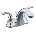 Fort�® centerset lavatory faucet with sculpted lever handles