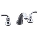 Fort�® widespread lavatory faucet with sculpted lever handles