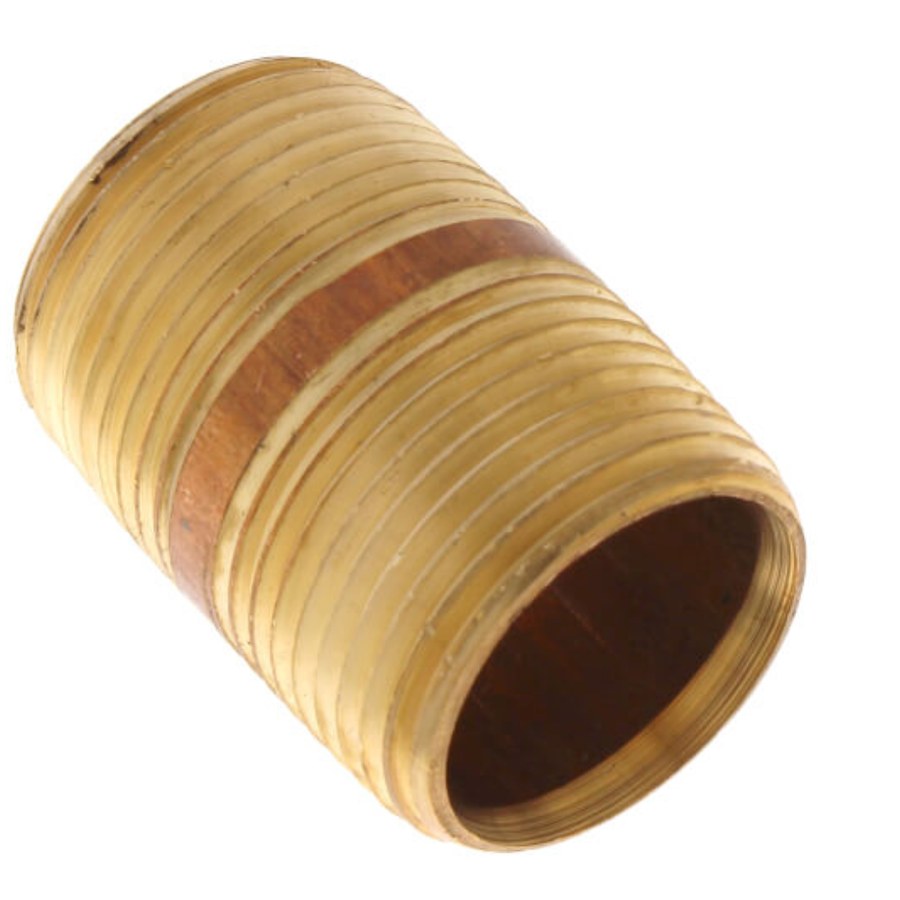 Charman Red Brass Pipe Nipple 3/4" x 1-1/2"